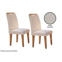 Kit 2 Cadeiras de Cozinha Athenas 2 Un Imbuia/Suede Creme - Rufato Kit 2 Cadeiras de Cozinha Athenas 2 Un Imbuia/Suede Creme - Rufato