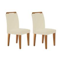 Kit 2 Cadeiras de Cozinha Athenas 2 Un Imbuia/Suede Creme - Rufato Kit 2 Cadeiras de Cozinha Athenas 2 Un Imbuia/Suede Creme - Rufato