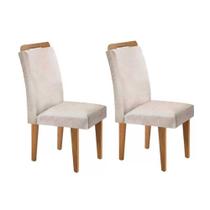 Kit 2 Cadeiras de Cozinha Athenas 2 Un Imbuia/Suede Creme - Rufato Kit 2 Cadeiras de Cozinha Athenas 2 Un Imbuia/Suede Creme - Rufato