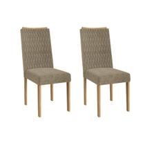Kit 2 Cadeiras de Cozinha Aura 2CAD157 Madeirado 2 Un Carvalho/Boucle Bege Fendi - Kappesberg Kit 2 Cadeiras de Cozinha Aura 2CAD157 Madeirado 2 Un Carvalho/Boucle Bege Fendi - Kappesberg
