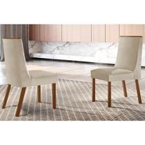 Kit 2 Cadeiras de Cozinha Dakota 2 Un Imbuia - Naturale/Suede Creme - Rufato Kit 2 Cadeiras de Cozinha Dakota 2 Un Imbuia - Naturale/Suede Creme - Rufato