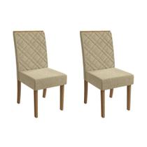 Kit 2 Cadeiras de Cozinha Gardênia 2CAD149 Madeirado 2 Un Canela/Boucle Bege - Kappesberg Kit 2 Cadeiras de Cozinha Gardênia 2CAD149 Madeirado 2 Un Canela/Boucle Bege - Kappesberg
