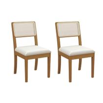 Kit 2 Cadeiras de Cozinha Lola 2CMM001CA Premium Madeira Maciça 2 Un Carvalho/Linho Bege Caqui/Tela Bege - Kappesberg Kit 2 Cadeiras de Cozinha Lola 2CMM001CA Premium Madeira Maciça 2 Un Carvalho/Linho Bege Caqui/Tela Bege - Kappesberg