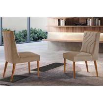 Kit 2 Cadeiras de Cozinha Nevada 2 Un Madeira Capuccino/Suede Capuccino - Rufato Kit 2 Cadeiras de Cozinha Nevada 2 Un Madeira Capuccino/Suede Capuccino - Rufato