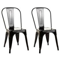 Kit 2 Cadeiras de Design Linha Tolix Aço Metal Sala Jantar Bar Garden Life