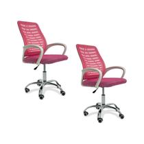 Kit 2 Cadeiras de Escritório Esteirinha Mesh Ergonômica