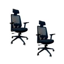Kit 2 Cadeiras De Escritório Oficial Comfort Max Nr17 Kit 2 Cadeiras De Escritório Oficial Comfort Max Nr17