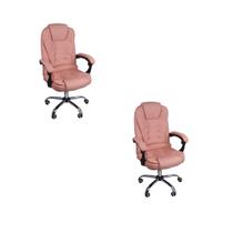 Kit 2 Cadeiras De Escritório Presidente Reclinável