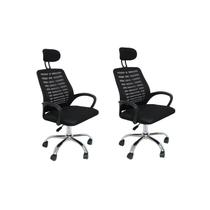 Kit 2 Cadeiras de Escritório Presidente Tela Mesh Cádis