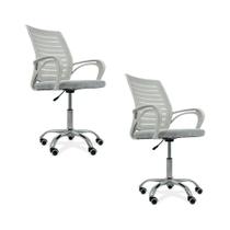 Kit 2 Cadeiras De Escritório Secretaria Diretor Roma Ergonômica - Branca Kit 2 Cadeiras De Escritório Secretaria Diretor Roma Ergonômica - Branca