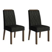 Kit 2 Cadeiras de Jantar 4256 com Espaldar Rustic/Oxford Madesa