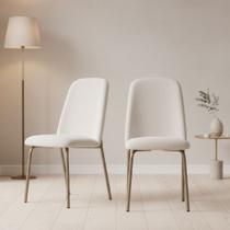 Kit 2 Cadeiras de Jantar Aço linho California