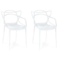 Kit 2 Cadeiras de Jantar Allegra Prática Empilhável - Branco