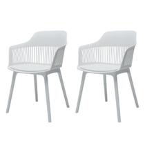 Kit 2 Cadeiras De Jantar Almofadada Branca Resistente Design Marcela Kit 2 Cadeiras De Jantar Almofadada Branca Resistente Design Marcela