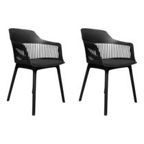 Kit 2 Cadeiras De Jantar Design Marcela Preta
