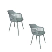 Kit 2 Cadeiras de Jantar Estofada Marcela Montreal 140PP 2 Unidades CINZA