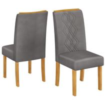 Kit 2 Cadeiras De Jantar Estofadas Ayla Veludo Lunar Freijo Dj Moveis Kit 2 Cadeiras De Jantar Estofadas Ayla Veludo Lunar Freijo Dj Moveis