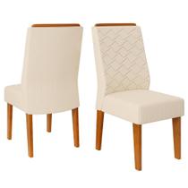 Kit 2 Cadeiras De Jantar Estofadas Lidia Linho Neve Freijo Dj Moveis Linho Neve Freijo Kit 2 Cadeiras De Jantar Estofadas Lidia Linho Neve Freijo Dj Moveis Linho Neve Freijo