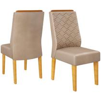 Kit 2 Cadeiras De Jantar Estofadas Lidia Veludo Kraft Cedro Dj Moveis Kit 2 Cadeiras De Jantar Estofadas Lidia Veludo Kraft Cedro Dj Moveis