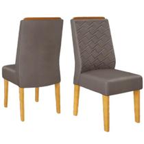 Kit 2 Cadeiras De Jantar Estofadas Lidia Veludo Lunar Cedro Dj Moveis Kit 2 Cadeiras De Jantar Estofadas Lidia Veludo Lunar Cedro Dj Moveis