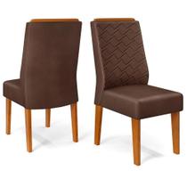 Kit 2 Cadeiras De Jantar Estofadas Lidia Veludo Moca Freijo Dj Moveis Veludo Moca Freijo