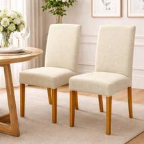 Kit 2 Cadeiras de Jantar Estofadas Madeira Maciça Multimóveis CR15017