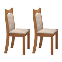 Kit 2 Cadeiras de Jantar Estofadas Veludo Dalas Yescasa
