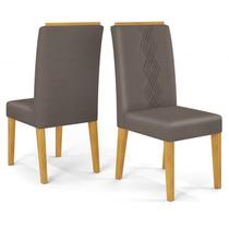 Kit 2 Cadeiras De Jantar Estofadas Yasmin Veludo Lunar Cedro Dj Moveis Kit 2 Cadeiras De Jantar Estofadas Yasmin Veludo Lunar Cedro Dj Moveis