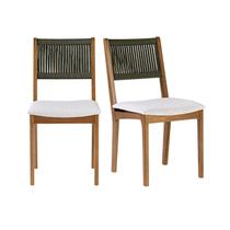 Kit 2 Cadeiras de Jantar sem Braços Tune