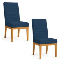Kit 2 Cadeiras de Jantar Solana Veludo Base de Madeira - Pallazio