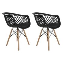 Kit 2 Cadeiras de jantar Web Estrutura em Madeira Maciça e Assento Ergonômico Kit 2 Cadeiras de jantar Web Estrutura em Madeira Maciça e Assento Ergonômico