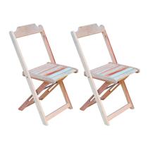 Kit 2 Cadeiras de Madeira Dobravel sem Pintura/crua - Móveis Guará