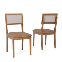 Kit 2 Cadeiras de Madeira Eucalipto Encanto Kaki Kit 2 Cadeiras de Madeira Eucalipto Encanto Kaki