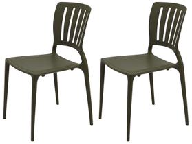 Kit 2 Cadeiras de Polipropileno Pé Palito