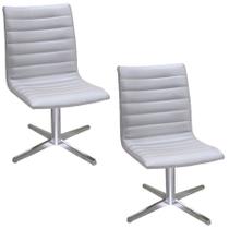 Kit 2 Cadeiras Decorativa GOMADA tecido facto prata - Poltronas do Sul