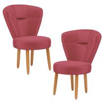 Kit 2 Cadeiras Decorativa para Penteadeira Maquiagem Sala de Jantar Camarim Confortável Resistente Pés palito