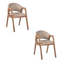 Kit 2 Cadeiras Decorativa Sala de Jantar Luxo Larissa Facto Fendi - Mozzelar