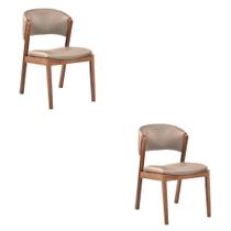 Kit 2 Cadeiras Decorativa Sala de Jantar Luxo Luna Facto Fendi - Mozzelar