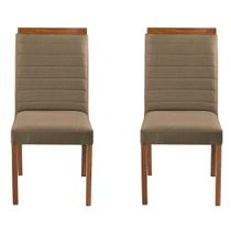 Kit 2 Cadeiras Decorativas Sala de Jantar Luxo Sueli Facto Fendi - Mozzelar