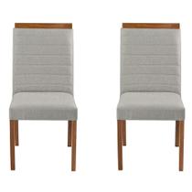 Kit 2 Cadeiras Decorativas Sala de Jantar Luxo Sueli Facto Prata - Mozzelar