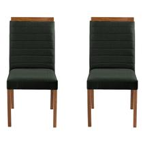 Kit 2 Cadeiras Decorativas Sala de Jantar Luxo Sueli Facto Verde - Mozzelar