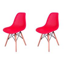 Kit 2 Cadeiras Design Charles Eames Eiffel Colmeia 130PPF