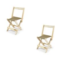 Kit 2 Cadeiras Dobráveis Madeira Maciça Sereno