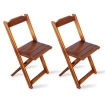 Kit 2 Cadeiras Dobrável Madeira Padrão Imbuia - Tarimatã Kit 2 Cadeiras Dobrável Madeira Padrão Imbuia - Tarimatã