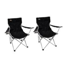 Kit 2 Cadeiras Dobrável para Camping e Pesca Preto 290308 NTK