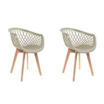 Kit 2 Cadeiras Eames Design Wood Web Fendi