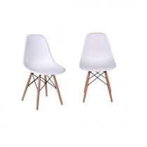 Kit 2 Cadeiras Eames Dkr Base Madeira Or Design