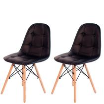 Kit 2 Cadeiras Eames Eiffel Estofada Botonê 130C
