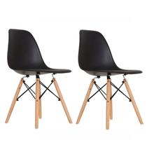 Kit 2 Cadeiras Eames PP Dsw-m Preto Kit 2 Cadeiras Eames PP Dsw-m Preto