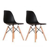 Kit 2 Cadeiras Eames Seat&Co Polipropileno Preta